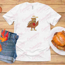 Turkey Cat Thanksgiving Embroidery Design