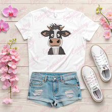 Cartoon Cow Head Embroidery Design