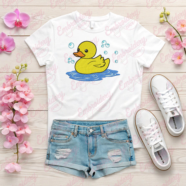 Cute Duck Embroidery Design