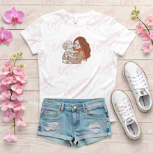 Cute Puppy and Girl Machine Embroidery Design