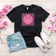 Breast Cancer Retro Smiley Face Embroidery Design