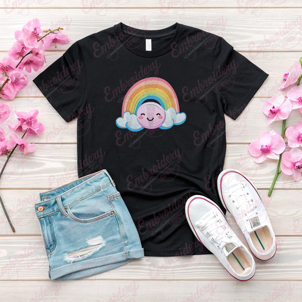 Colorful Rainbow Embroidery Design