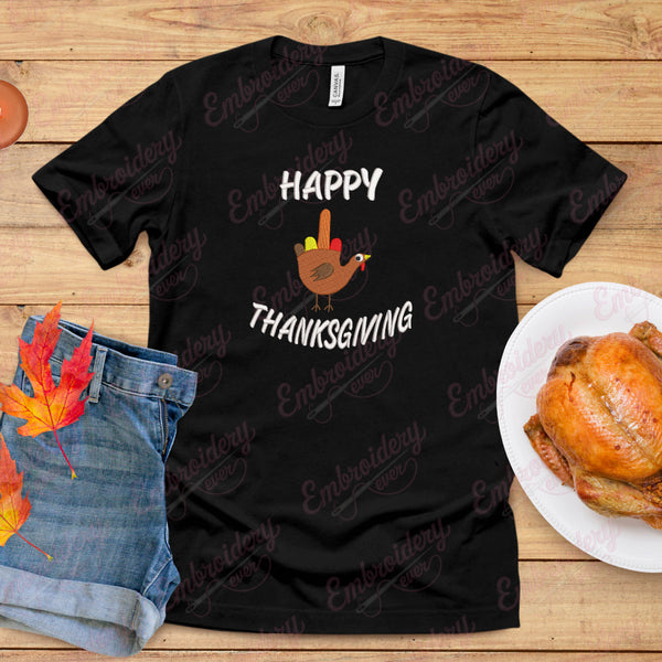 Cute Thanksgiving Turkey Quote Embroidery File