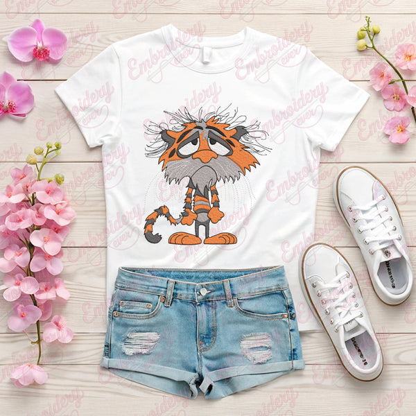 Funny Tiger Embroidery Design