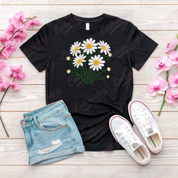 Daisy Flower Embroidery Design
