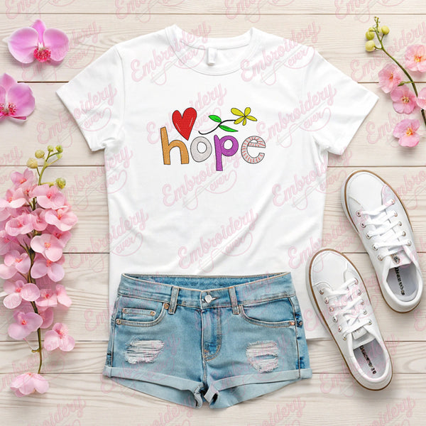 Hope Embroidery Design