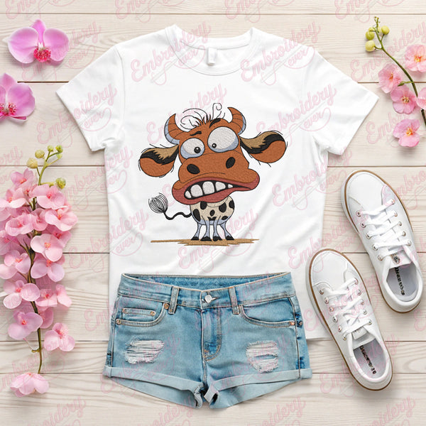 Stunning Cow Embroidery Design