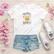 Happy Birthday Colorful Embroidery Design