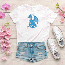 Cute Blue Dragon Embroidery Design