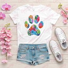 Flower Animal Paw Embroidery Design