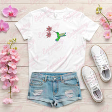 Hummingbird And Flowers Embroidery Design