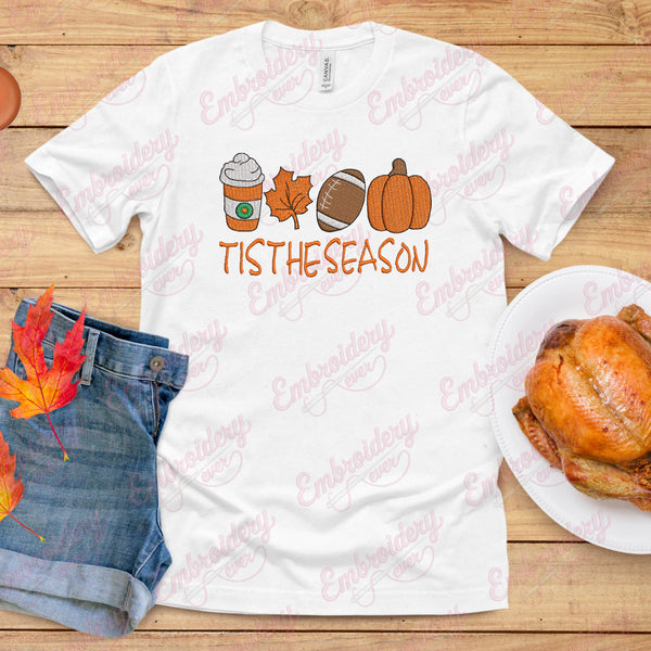 Tis The Season Embroidery Design For Fall Fun