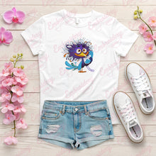 Colorful Crazy Bird Holding a Telephone Receiver Embroidery Design
