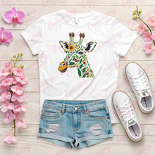 Floral Giraffe Embroidery Design