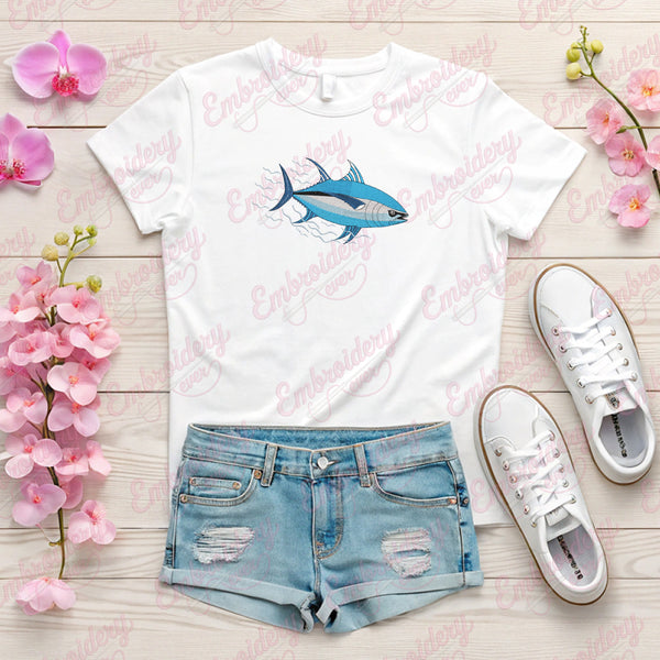 Tuna Fish Embroidery Design