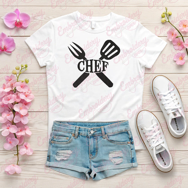 Chef Machine Embroidery Design