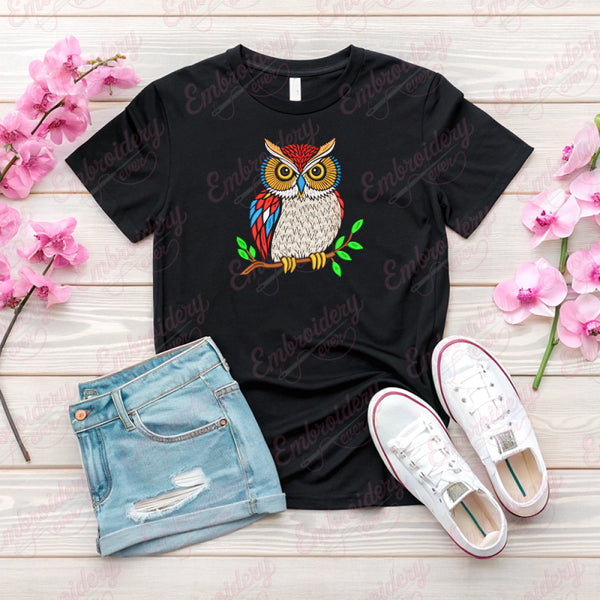 Whimsical Woodland Owl Embroidery Design