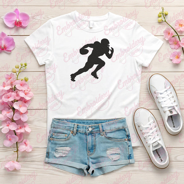 American Football Player Embroidery Design
