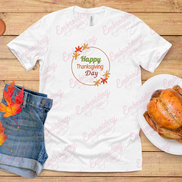Thanksgiving Day Holiday Embroidery Pattern