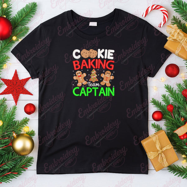 Christmas Cookie Baking Team Captain Embroidery Design