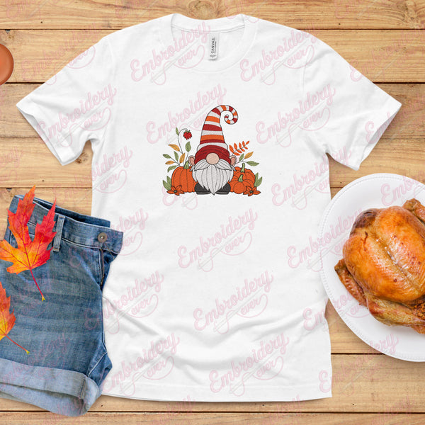 Thanksgiving Gnome Machine Embroidery Design