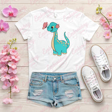 Dinosaur with Butterfly Embroidery Design