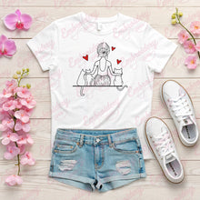 Curte Mom And Cat Embroidery Design