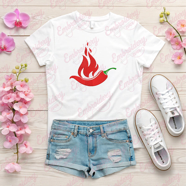 Rad Chilli Embroidery Design