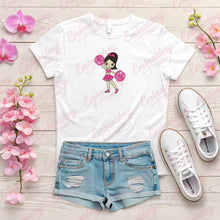 Cheerleader With Pom Pom Embroidery Design