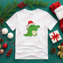 Christmas Crocodile Alligator With Santa Hat Embroidery Design