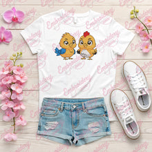 Two Cute Chickens Machine Embroidery Design