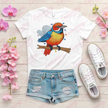 Tropical Bird Drawing Embroidery Design