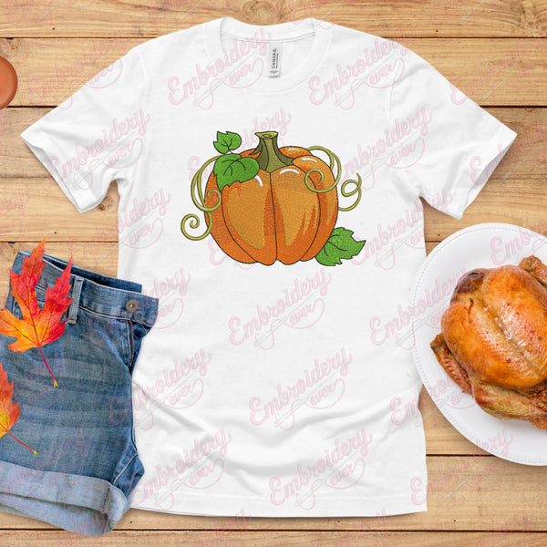 Thanksgiving Pumpkin Embroidery Design