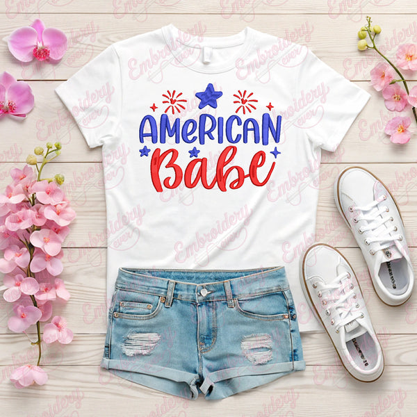 American Babe Embroidery Design