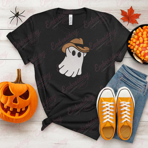 Cowboy Ghost Halloween Embroidery Design