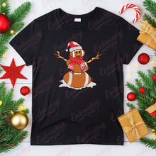 American Football Snowman Christmas Embroidery Design
