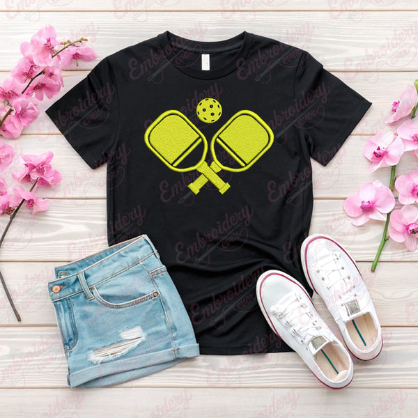 Pickleball Embroidery Design