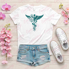 Medical Symbol Floral Embroidery Design
