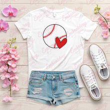 Baseball Heart Embroidery Design