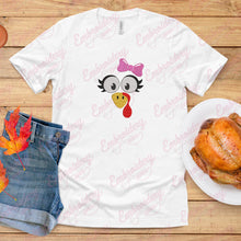 Turkey Face Embroidery Design for Thanksgiving