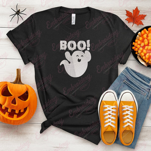 Cute Halloween Ghost Embroidery Design