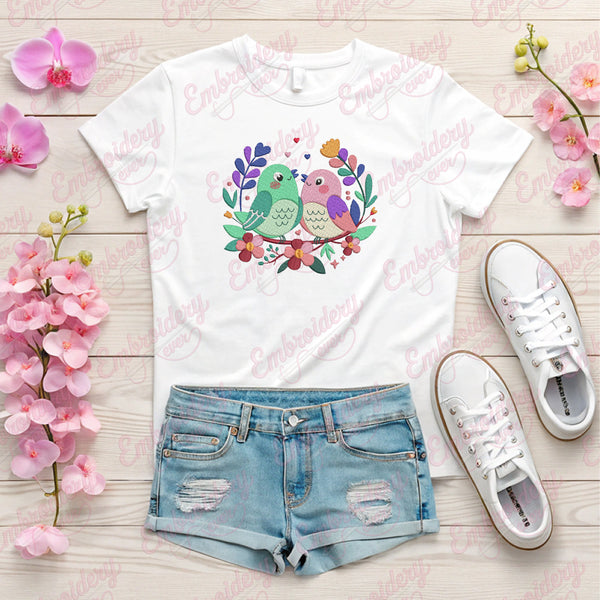 Love Birds Embroidery Design