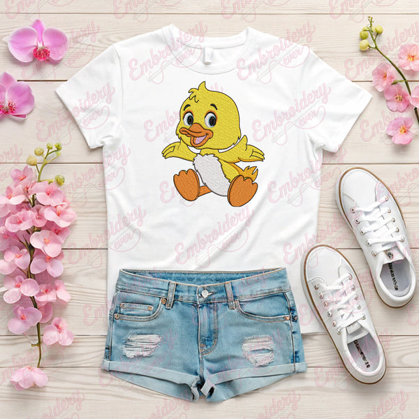 Funny Duck Embroidery Design