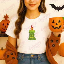 Halloween Candle Monster Embroidery Design