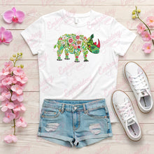 Beautiful Floral Rhino Embroidery Design
