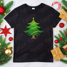 Christmas Tree with String Lights Embroidery Design