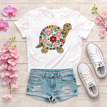 Flower Turtle Embroidery Design