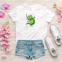 Alligator Diving Embroidery Design
