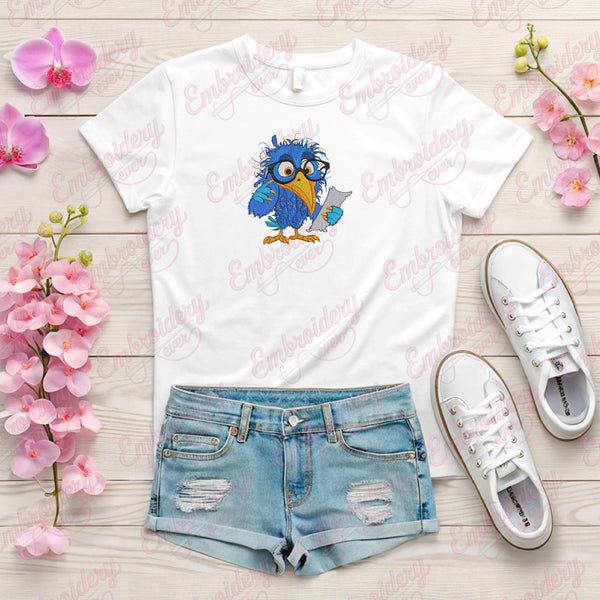 Crazy Bird Embroidery Design