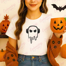 Melting Music Ghost Halloween Embroidery Design